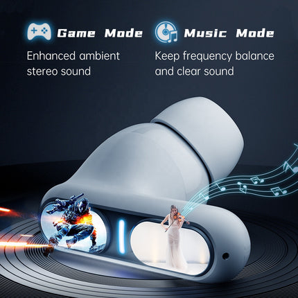 Wireless TWS In-Ear Earbuds with Low-Latency Game & Music Mode, 10mm Drivers