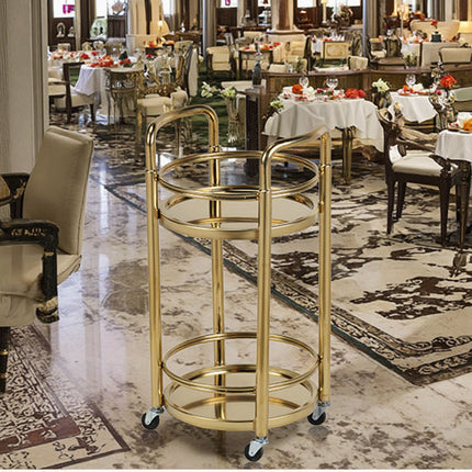 Modern 3-Layer Stainless Steel Buffet Server & Dining Cart with 10L Capacity