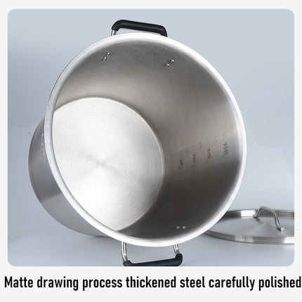 Large Capacity 201 Stainless Steel Stock Pot Commercial Cooking Pot for Gas and Induction Cookers