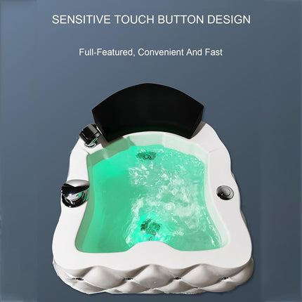 LED Jet Foot Spa Basin with Massage Bubbles, Electric Acrylic Pedicure Bath Bowl