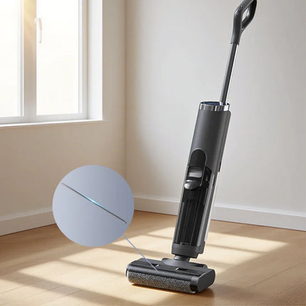 Cordless Wet & Dry Floor Cleaner with Single Roller, PTC Quick-Dry & Digital Display
