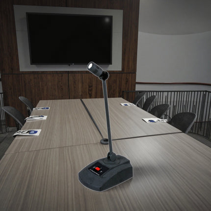 Desktop Flexible Gooseneck Conference Microphone with Heavy-Duty Zinc Metal Base for Presentations, Lectures & Studio Use