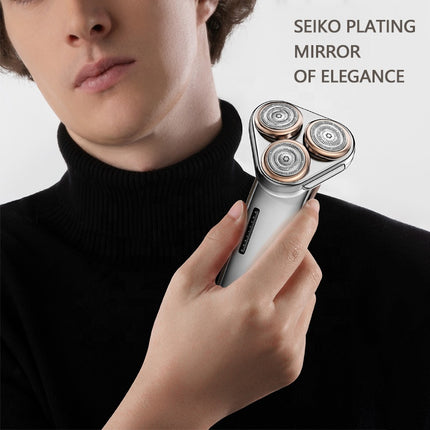 2 in 1 Rechargeable Electric Shaver with Nose Hair Trimmer IPX7 Waterproof 700mAh Battery