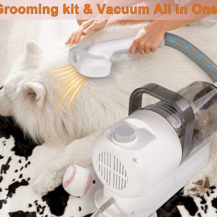 Pet Grooming Vacuum Kit 300W Low Noise Self Cleaning Detachable Combs