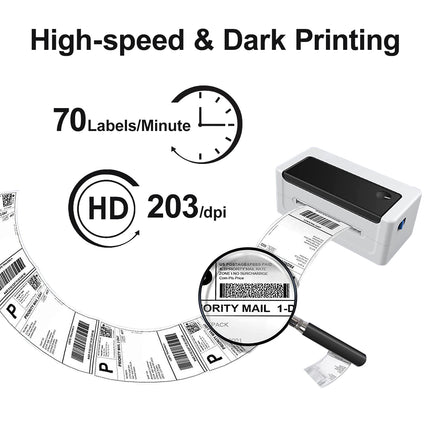 Cordless Label Maker 4 Inch 150mm/s USB & Bluetooth 38-104mm Width