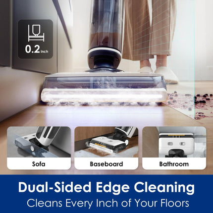 Cordless Floor Vacuum Cleaner – Wet & Dry with Hot Air Drying & Self-Cleaning Brush