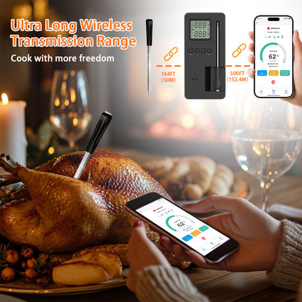 Bluetooth Meat Probe Thermometer for Precise Cooking & Grill Tracking