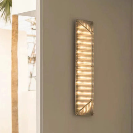 Minimalist Glass Wall Light Stainless Steel Decorative Bedroom Corridor Lamp