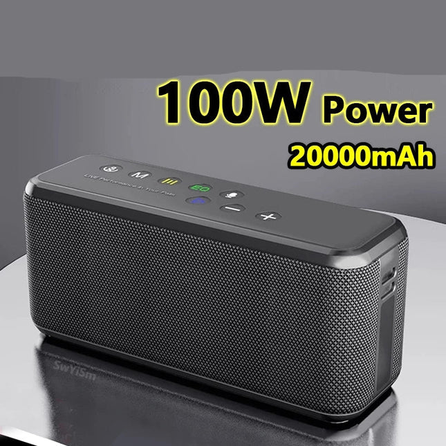 High-Performance 100W Wireless Speaker for Indoor & Outdoor Use with Waterproof Build and Long Battery Life