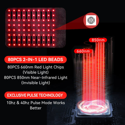 10W LED Infrared Comfort Relief Belt Hot Compress for Waist Knee Neck Relaxation