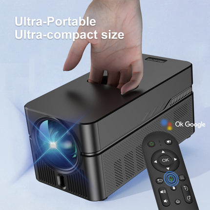 1080P Smart Home Projector Auto Focus 900 Lumens 200 Inch Large Screen Black