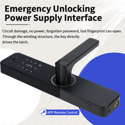 Smart Hotel Door Lock with Fingerprint, ID Card, Password Access, HD Camera, 3.5” Touchscreen, 300 User Capacity