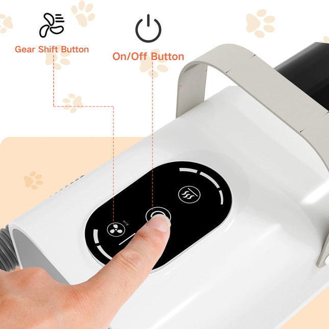 8-in-1 Pet Grooming Vacuum and Cordless Hair Clipper with Adjustable Suction