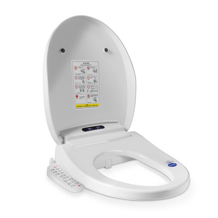 Smart Electric Bidet Toilet Seat with Heated Seat, Warm Air Drying, Posterior & Feminine Wash, Waterproof