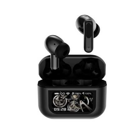 Bluetooth 5.4 Wireless Earbuds with Real-Time App Translation, ANC, Touch Display & Metal Case
