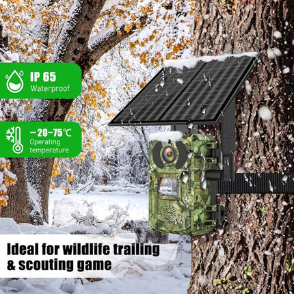 Solar-Powered 4MP 4G Wildlife Camera with Motion Detection