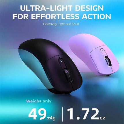 High-Performance Rechargeable Gaming Mouse with Ultra-Fast Optical Tracking & Triple Wireless Connection
