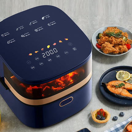 Large Capacity 7.5L Air Fryer with 360° Hot Air Circulation and Non-Stick Basket