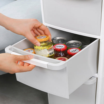 Modern 3-Layer Plastic Storage Drawer Cart with Wheels – Bathroom & Home Organizer