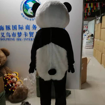 Adult Panda Mascot Costume Full Body Plush Animal Suit for Events Parties and Promotions