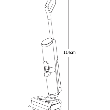 Cordless Floor Washer & Vacuum with Voice Alerts, Digital Screen, and Self-Cleaning Roller