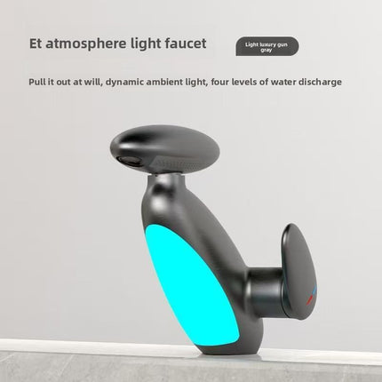 Modern LED Bathroom Sink Mixer Tap 4 Spray Modes Hot and Cold Water Zinc Alloy Build