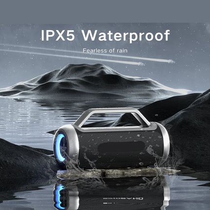 High-Power Portable Party Speaker with RGB Effects, 120W Output & All-Day Battery