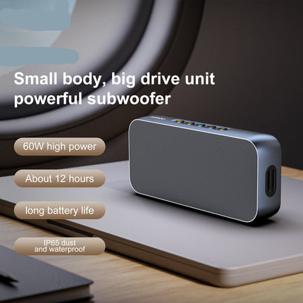 Wireless Bluetooth Subwoofer Speaker 60W Portable Rechargeable with Deep Bass