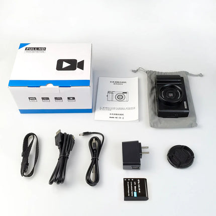 Compact 48MP UHD Camera for Vlogging & Streaming with Rotating IPS Display and LED Light