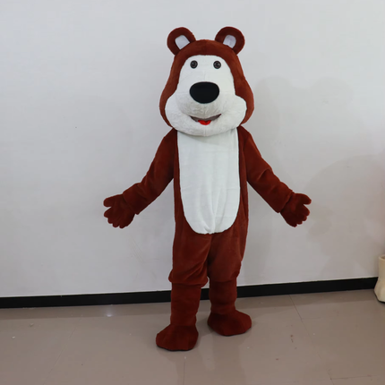 Full Body Plush Cartoon Bear Adult Mascot Outfit for Events Promotions