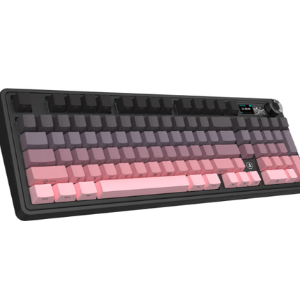 Wireless Wired Mechanical Keyboard PBT Keycaps RGB Knob Tri Mode