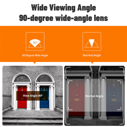 Smart Wired Door Viewer Camera with Indoor Screen, Full HD 1080P & Motion Sensor Security