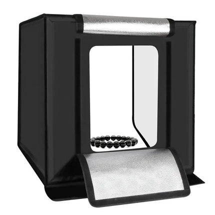 60cm Foldable Photo Light Box Tent with LED Dimmable Lighting and 6 Backdrops