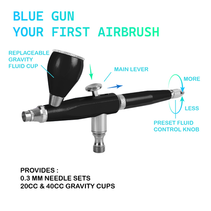 Portable Airbrush Pen Kit Integrated Compressor Box for Makeup Nail Art Craft Spraying