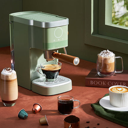 2-in-1 Coffee Machine Grounds & Capsule Compatible 20 Bar Pump