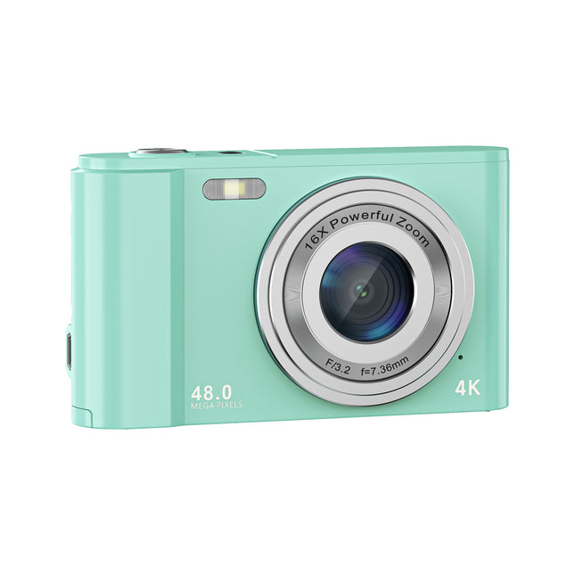 Portable 4K Digital Camera with 2.8" IPS Screen, 16x Zoom, LED Light & USB Webcam