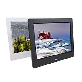 Smart 8” LED Table Clock with Digital Photo Display, Alarm & Wireless Remote