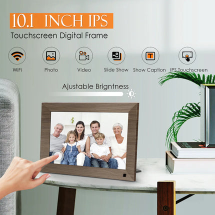 Smart 10.1” Wireless Digital Picture Frame with App Control, Smart Wake Sensor & Screen Rotation