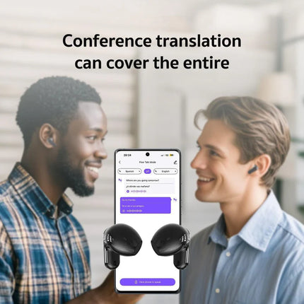 Smart Wireless Translation Earbuds with Advanced Noise Control, HD Audio & Water-Resistant Design