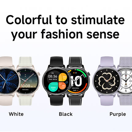 1.32" AMOLED Round Smart Watch with Bluetooth Calling, 170+ Sports Modes, Compass, 1ATM Waterproof