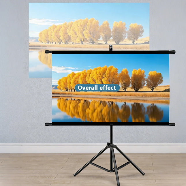 Portable ALR Projector Screen with Tripod Stand Foldable Roll-Up Design 16:9 Format