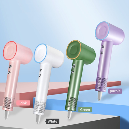 Professional Ionic Hair Dryer 1400W High Speed Motor 4 Temperature Modes LED Display