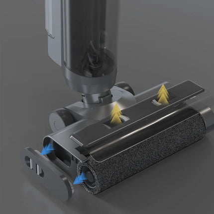 Cordless Wet & Dry Floor Cleaner with Single Roller, PTC Quick-Dry & Digital Display