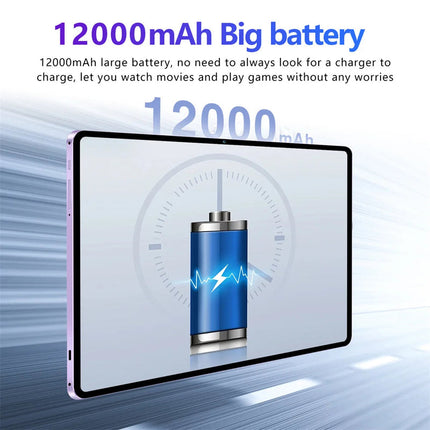10-Inch Android Tablet with 8-Core Processor, 6GB RAM, 128GB Storage, Dual Cameras, HD Display, and Long Battery Life