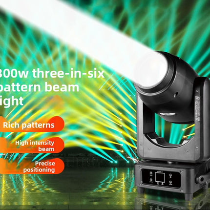 Professional 200W LED Moving Head Fixture with Zoom Control, Beam Wash Spot Effects