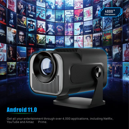 Compact Android Smart Projector 720p WiFi6 Bluetooth50 for Home Cinema