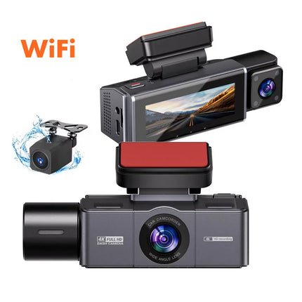 4K WiFi Dash Camera with Triple Recording and Parking Monitoring Support