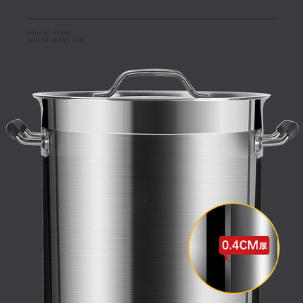 Large Capacity 201 Stainless Steel Stock Pot Commercial Cooking Pot for Gas and Induction Cookers
