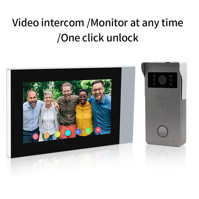 Wired 1080P Smart Video Door Phone with 7" Touch Screen & Night Vision