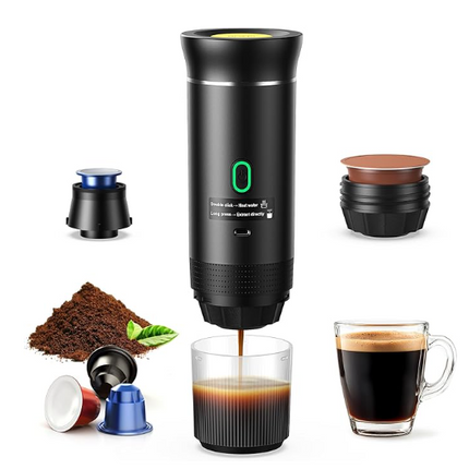 Portable USB Rechargeable Espresso Coffee Maker 20 Bar Pressure Mini Coffee Machine for Travel Camping